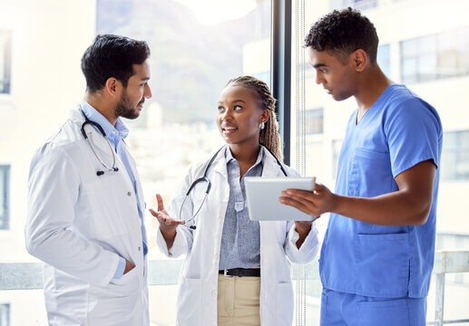Doctors in discussion